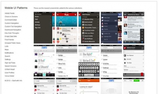 Mobile UI Design Patterns 网站集合
