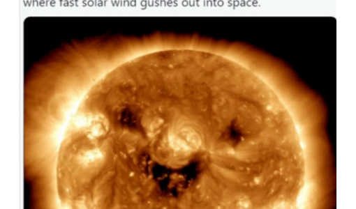 NASA捕捉到“太阳的微笑” 专家警告预示地磁暴将袭击地球