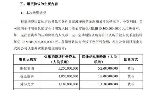 重庆蚂蚁消金增资方案出炉：增资额缩减至105亿元 引入国资股东 ... ...