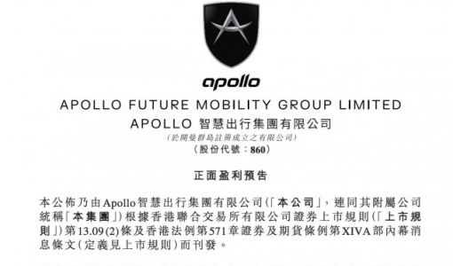 APOLLO出行：预期截至2022年9月30日止12个月纯利不少于4000万港元 ... ...