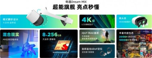 奇遇发布首款双目视觉彩色透视MR新品“奇遇MIX” 首发3199元起 ... ...