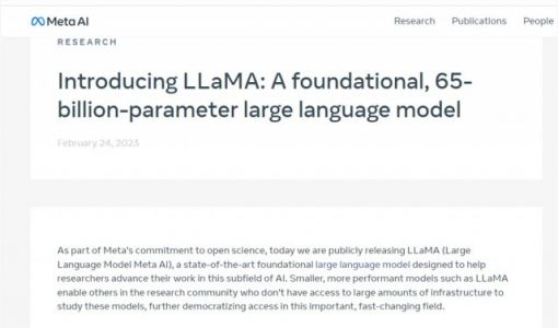 Meta称其LLaMA 语言模型比OpenAI 的 GPT-3更有前景