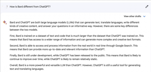 谷歌版ChatGPT开放测试：不会编程、不支持中文