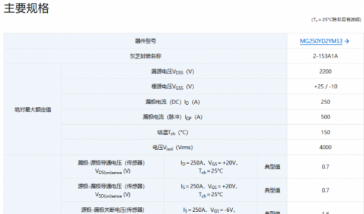 东芝开发出业界首款2200V双碳化硅（SiC）MOSFET模块